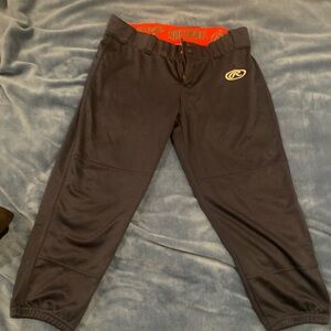 Rawlings Black and Red Softball Pants